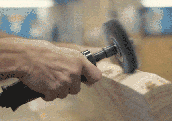 Animation of craftsmen sanding wood Animation of craftsmen sanding wood