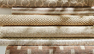 Display stack of performance rugs Display stack of performance rugs