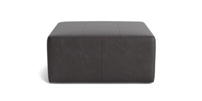 Kelly Leather Square Ottoman