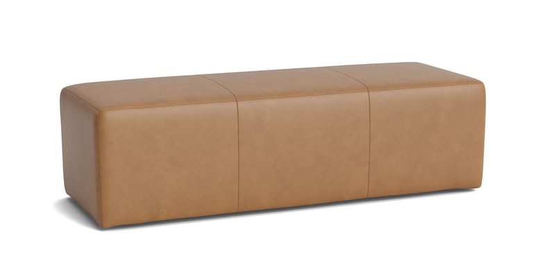 Leather Rectangular Ottoman image number 1