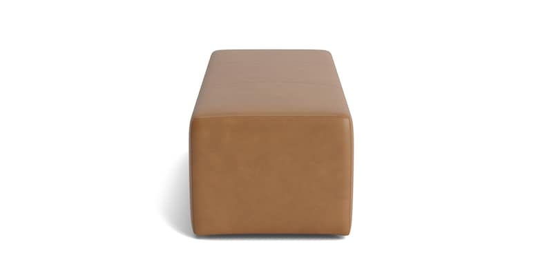 Leather Rectangular Ottoman image number 2