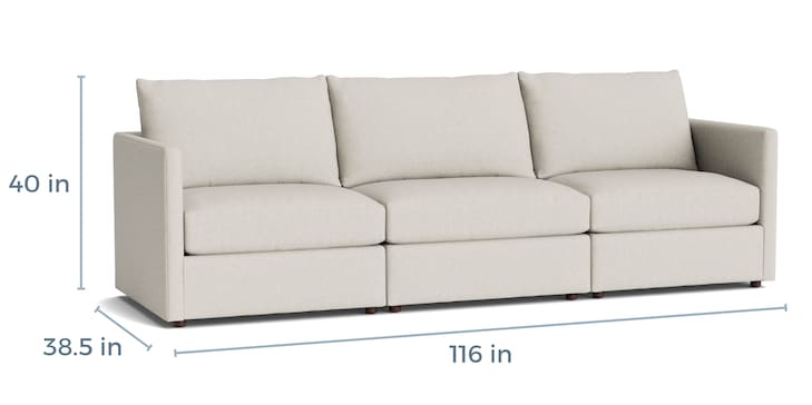 Beckham 3 Piece Modular Sofa image number 3