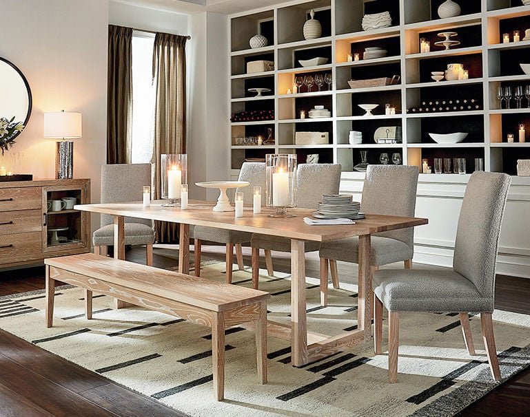 Accent tables with sectional sofa in background