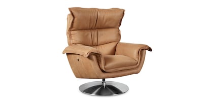 Dunn Leather Swivel Arm Chair