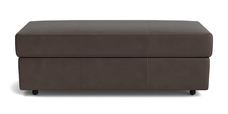 Leather Storage Ottoman image number 1