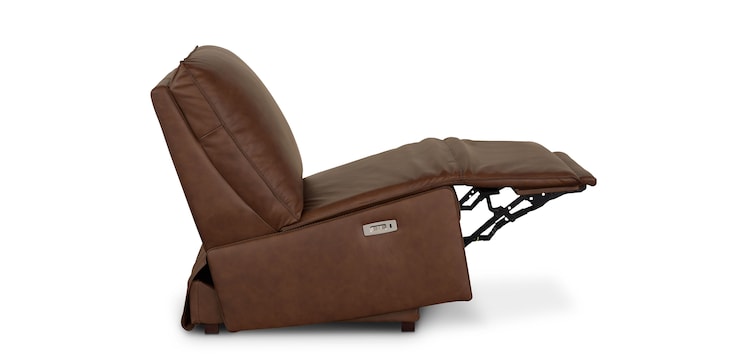 Everett Leather Armless Zero Gravity Power Recliner image number 4