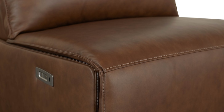 Everett Leather Armless Zero Gravity Power Recliner image number 7