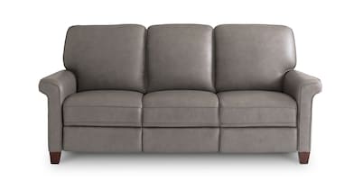 Dixon Leather Roll Club Arm Power Sofa