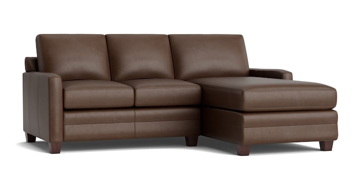 Leather Thin Track R Chaise Sectional image number 2