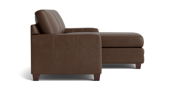 Leather Thin Track R Chaise Sectional image number 3