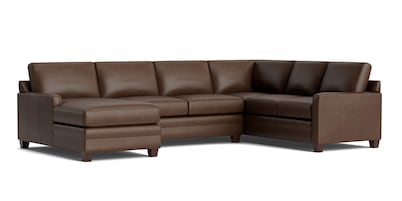 Carolina Leather Track Arm U-Shaped Sectional