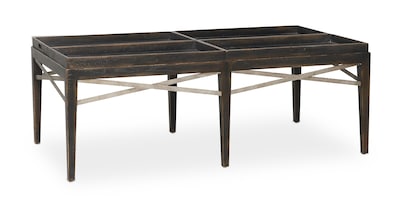 Woodridge Cavern Black Rectangular Cocktail Table