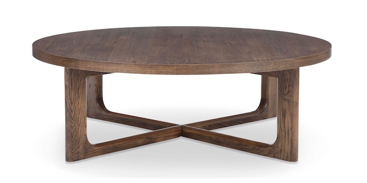 48" Oak Round Cocktail Table image number 5