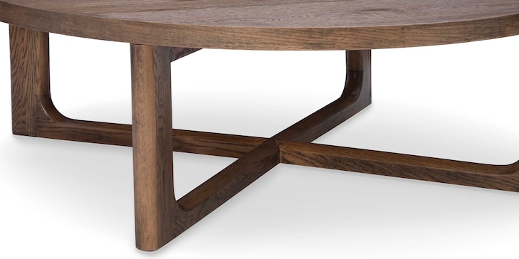 48" Oak Round Cocktail Table image number 8