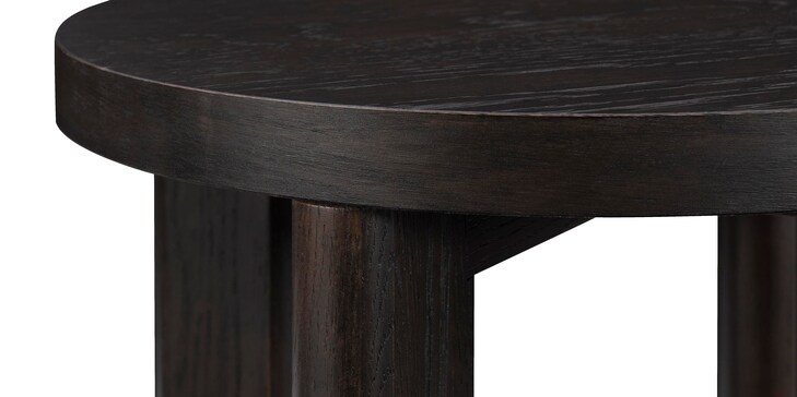 Oak Round Accent Table image number 5