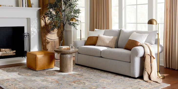 Roll Arm Sofa image number 1