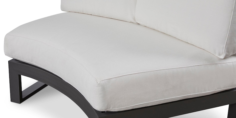 4pc Curved Armless Sectional image number 7