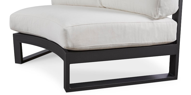 4pc Curved Armless Sectional image number 8