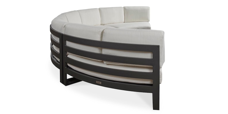 4pc Curved Armless Sectional image number 5