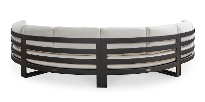 4pc Curved Armless Sectional image number 6