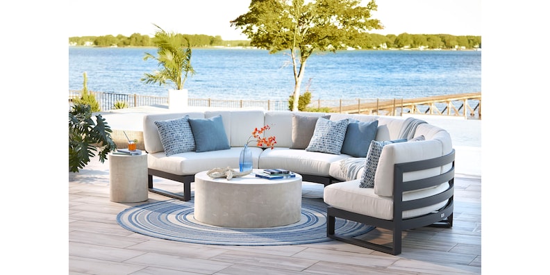 4pc Curved Armless Sectional image number 1