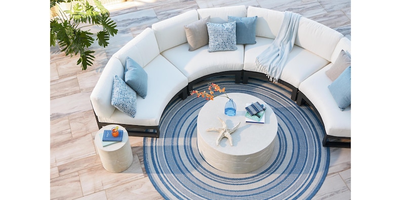 4pc Curved Armless Sectional image number 2