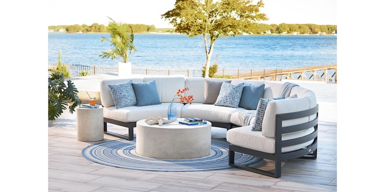 4pc Curved Armless Sectional image number 3