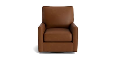 True Custom™ Leather Track Arm Swivel Chair