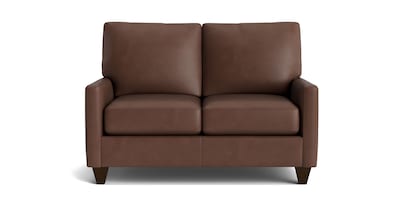 True Custom™ Leather Track Arm Loveseat