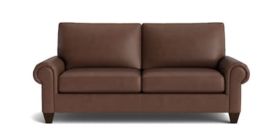 True Custom™ Leather Large Panel Arm Studio Sofa