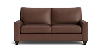 True Custom™ Leather Large Track Arm Studio Sofa