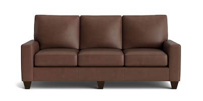 True Custom™ Leather Large Track Arm Sofa