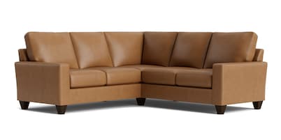 True Custom™ Leather Large Track Arm L-Shaped Sectional