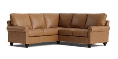 True Custom™ Leather Panel Arm L-Shaped Sectional