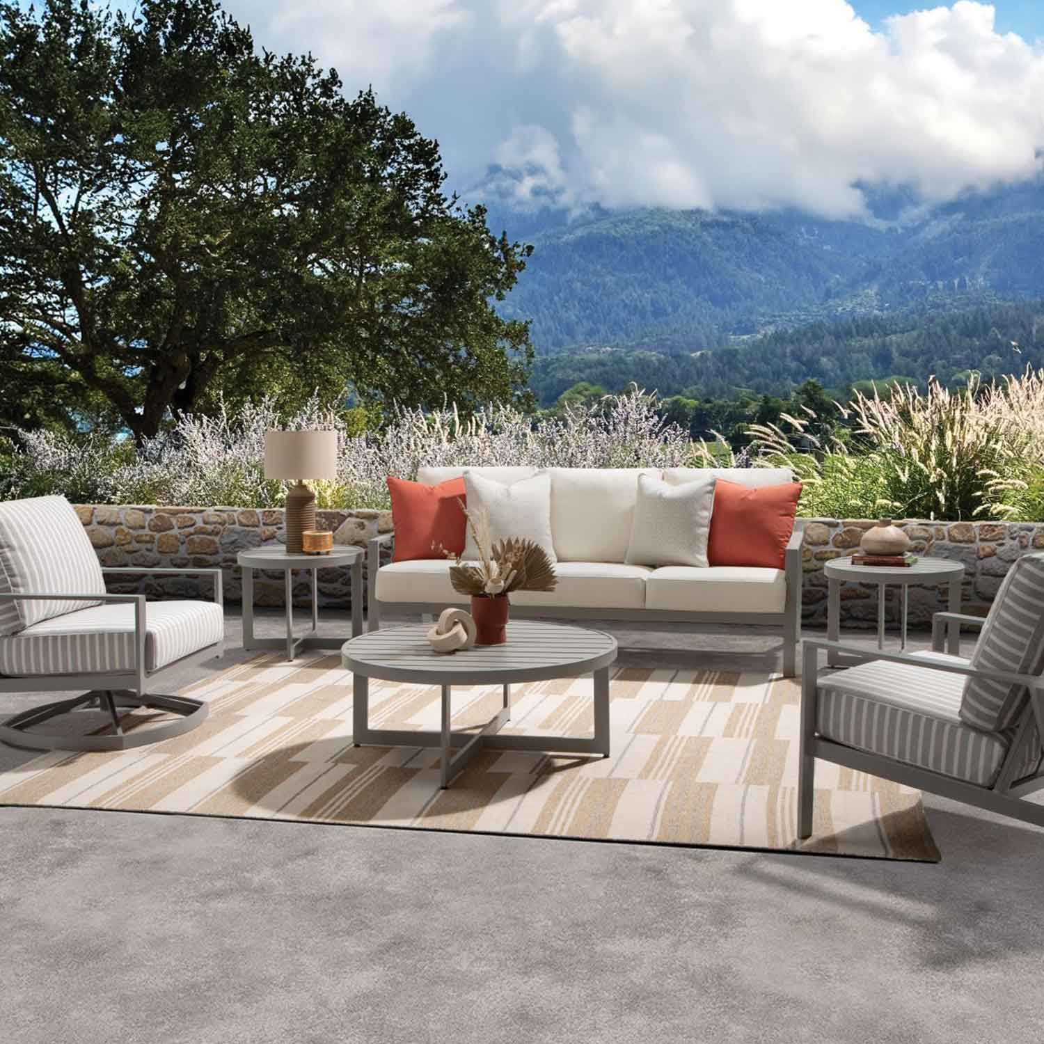 Bonavista Curved Patio Furniture With Firetable Bonavista Curved Patio Furniture With Firetable