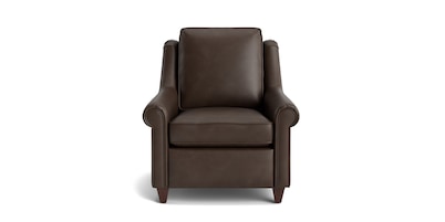 Magnificent Motion Leather Panel Arm Power Wall Recliner