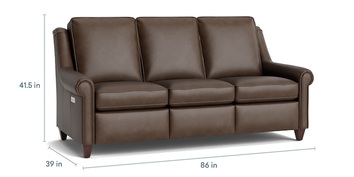 Reclining Leather Sofa image number 3