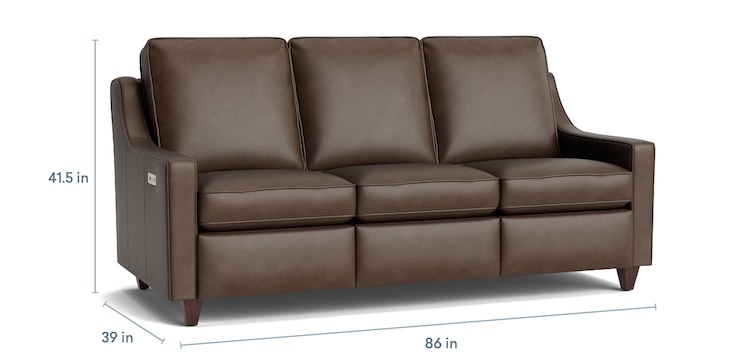 Reclining Leather Sofa image number 3