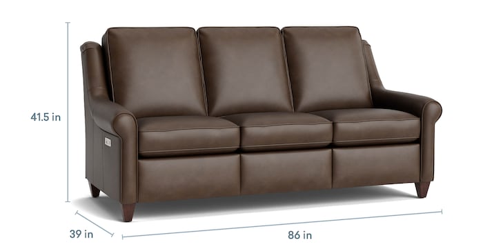 Reclining Leather Sofa image number 3