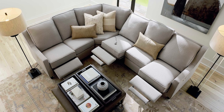 Reclining Fabric L Sectional image number 2