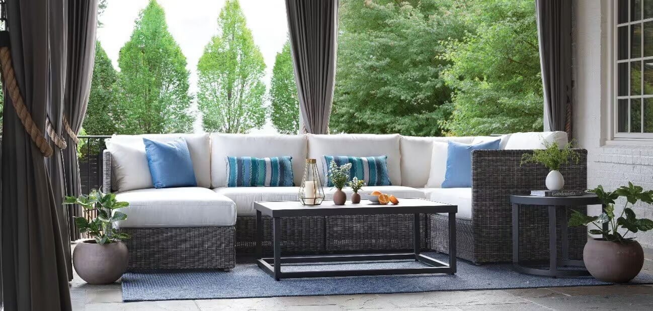 couch on a covered patio couch on a covered patio